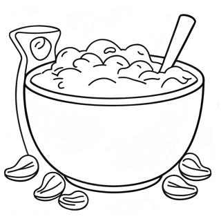 Fun Cartoon Cereal Bowl Coloring Page | Cereal Bowl coloring page