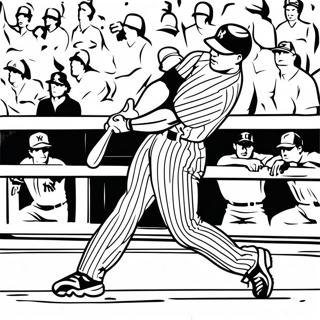 Aaron Judge Hitting a Home Run Coloring Page | Aaron Judge coloring page
