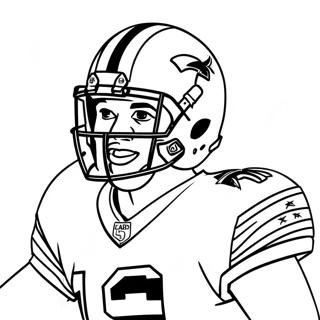 Dak Prescott Action Pose Coloring Page | Dak Prescott coloring page