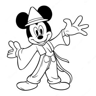 Sorcerer Mickey Coloring Page | Sorcerer Mickey coloring page
