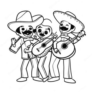 Mariachi Páginas para Colorir