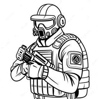 Rainbow Six Siege Operator Coloring Page | Rainbow Six Siege coloring page
