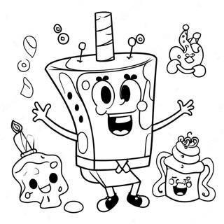 SpongeBob Birthday Coloring Page | SpongeBob Birthday coloring page