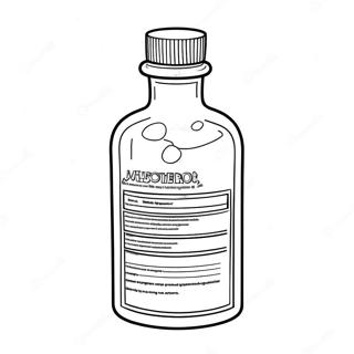 Colorful Prescription Bottle Coloring Page | Drug coloring page