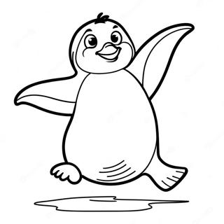 Happy Feet Penguin Dancing Coloring Page | Happy Feet coloring page