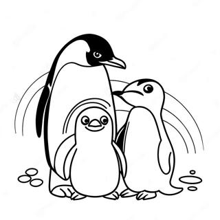 Happy Feet Penguin Family Coloring Page | Happy Feet coloring page