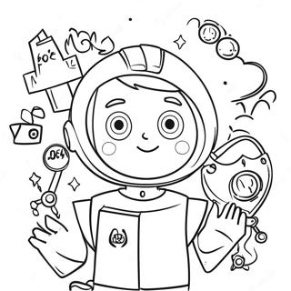 Colorful Internet Safety Characters Coloring Page | Internet Safety coloring page