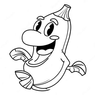 Funny Fortnite Banana Character Coloring Page | Fortnite Banana coloring page