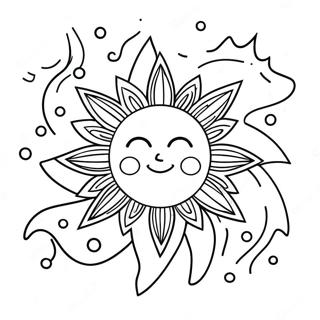 Summer Solstice Sun Coloring Page | Summer Solstice coloring page