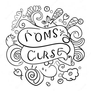 Page à colorier Citations Amusantes et Jurons | Page de coloriage Citations Mots de Malédiction
