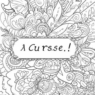 Page à colorier Citations Créatives et Jurons | Page de coloriage Citations Mots de Malédiction