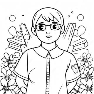 Saiki K Coloring Page | Saiki K coloring page