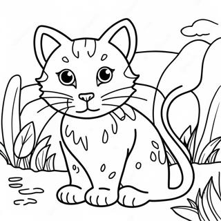 Wild Cat Coloring Page | Wild Cat coloring page