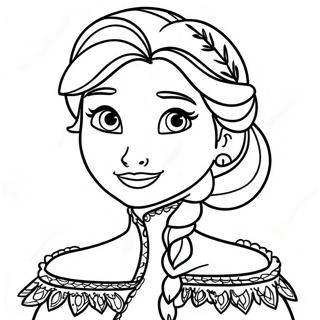 Frozen Happy Birthday Anna Coloring Page | Frozen Happy Birthday coloring page
