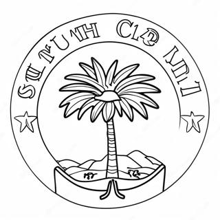 South Carolina State Flag Coloring Page | South Carolina coloring page