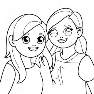 BFF Friendship Coloring Page | Friendship BFF coloring page