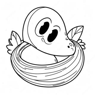 Dinosaur Egg Nest Coloring Page | Dinosaur Egg coloring page
