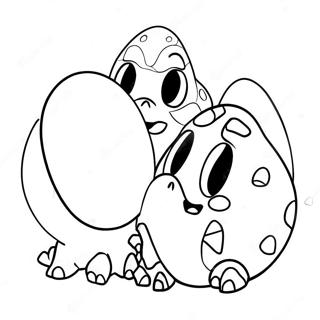 Colorful Dinosaur Eggs Coloring Page | Dinosaur Egg coloring page