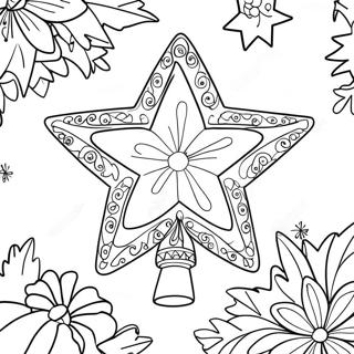 Christmas Tree Star Coloring Page | Christmas Tree Star coloring page