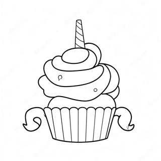 Unicorn Cupcake Coloring Page | Unicorn Cupcake coloring page
