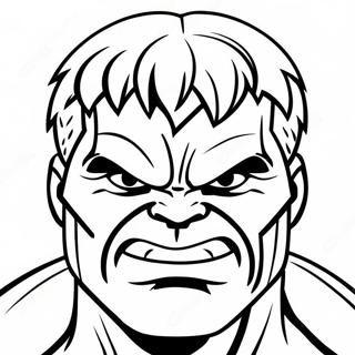 Hulk Face Coloring Page | Hulk Face coloring page