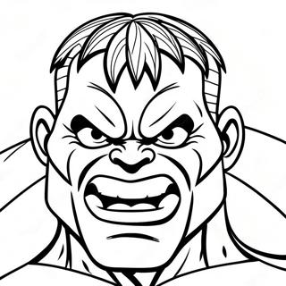 Angry Hulk Face Coloring Page | Hulk Face coloring page