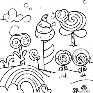 Sugar Rush Candy Land Coloring Page | Sugar Rush coloring page