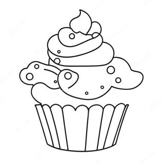 Colorful Sugar Rush Cupcakes Coloring Page | Sugar Rush coloring page