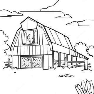Barn Coloring Page | Barn coloring page