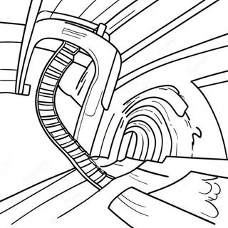 Marble Run Track Coloring Page | Marble Run coloring page