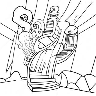 Colorful Marble Run Adventure Coloring Page | Marble Run coloring page