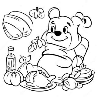 Ausmalbild von Winnie Puuhs Erntedankfest | Winnie Puuh Erntedankfest Ausmalbild