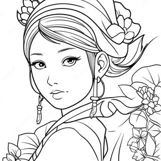 Kanae Coloring Page | Kanae coloring page