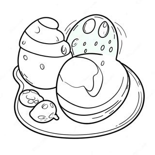 Whimsical Green Eggs and Ham Coloring Page | Green Eggs and Ham coloring page