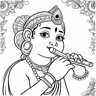 Krishna Pagine da Colorare