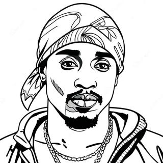 Tupac Shakur Coloring Page | Tupac coloring page