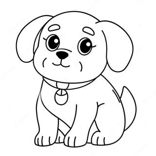 Cute Dog Coloring Page | Cute Dog coloring page