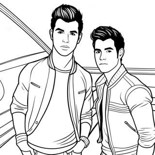 Jonas Brothers Coloring Page | Jonas Brothers coloring page