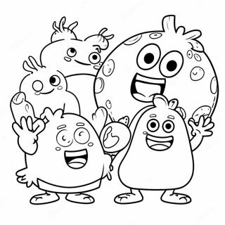 Grossery Gang Characters Coloring Page | Grossery Gang coloring page