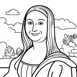 Mona Lisa Coloriages