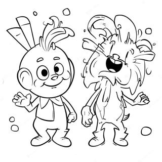 Stinky and Dirty Characters Coloring Page | Stinky and Dirty coloring page