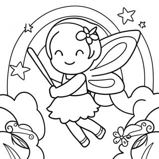 Rainbow Fairy Coloring Page | Rainbow Fairy coloring page