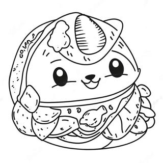 Taco Cat Coloring Page | Taco Cat coloring page