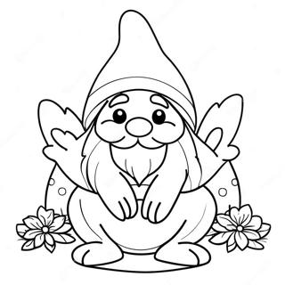 Easter Gnome Coloring Page | Easter Gnome coloring page