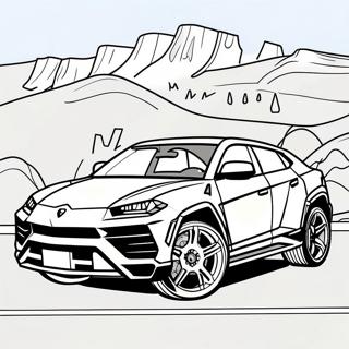 Lamborghini Urus Coloring Page | Lamborghini Urus coloring page