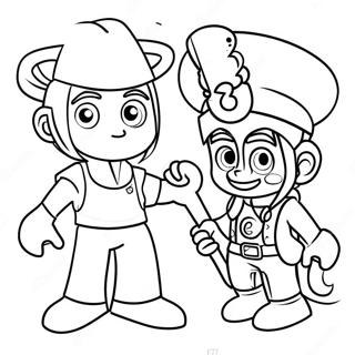Blooket Game Characters Coloring Page | Blooket coloring page