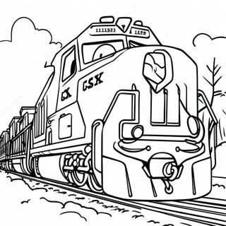 CSX Train Coloring Page | CSX Train coloring page