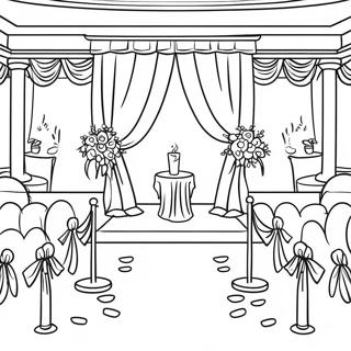 Elegant Wedding Ceremony Coloring Page | Wedding Day Wedding coloring page