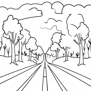 Road Coloring Page | Road coloring page