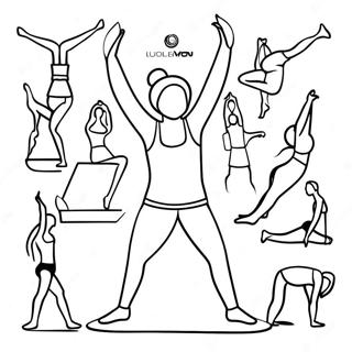 Lululemon Yoga Poses Coloring Page | Lululemon coloring page